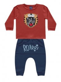 CONJUNTO BLUSA MANGA LONGA E CALÇA MASCULINO - REFERÊNCIA 08156