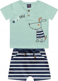CONJUNTO CAMISETA  E BERMUDA SARUEL MOLETINHO MENINO - REFERÊNCIA 08561