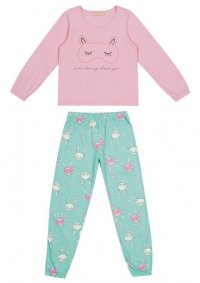 PIJAMA BLUSA MANGA LONGA E CALÇA FEMININO - REF: 14932