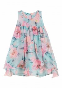 VESTIDO  FLORAL VERDE - REFERÊNCIA 172049