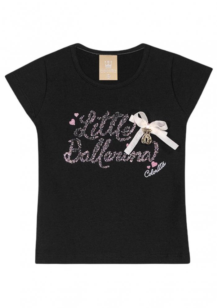 Blusa Bailarina Cropped Feminina Preta - Compre agora